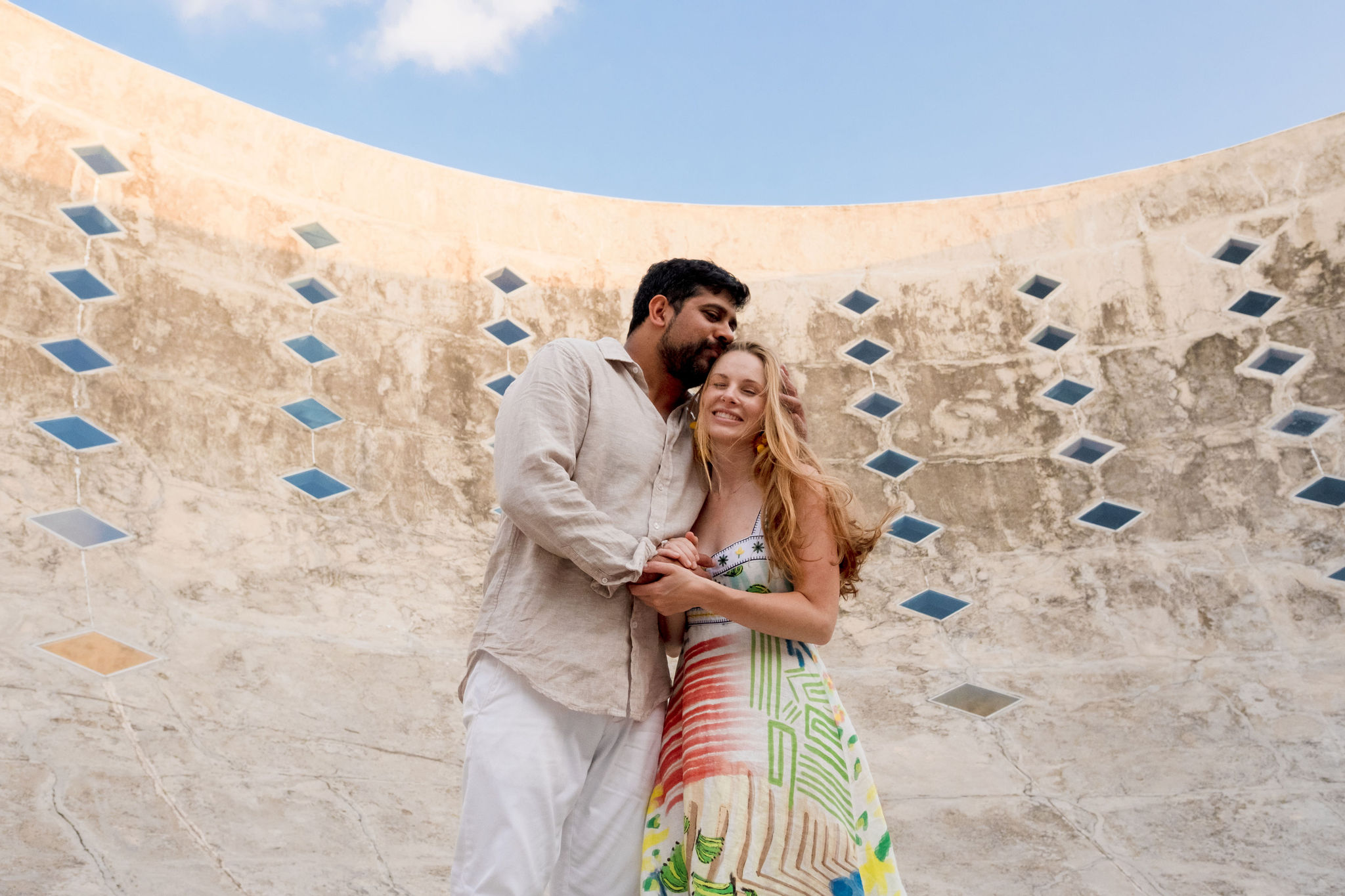 Zoe and Vik at the amphitheater