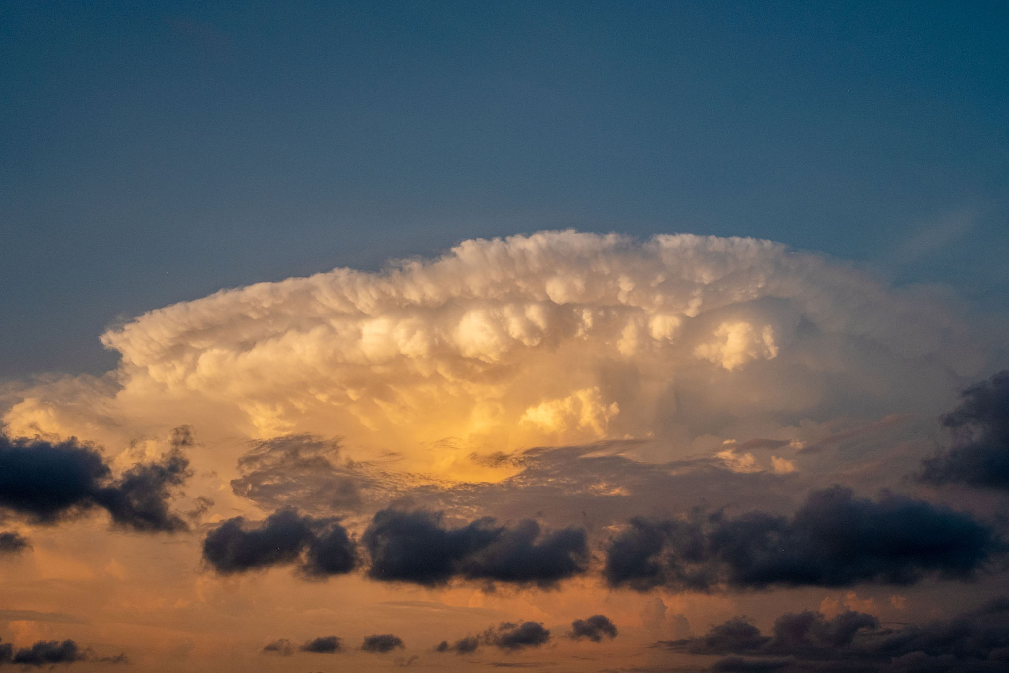Dramatic sunset clouds